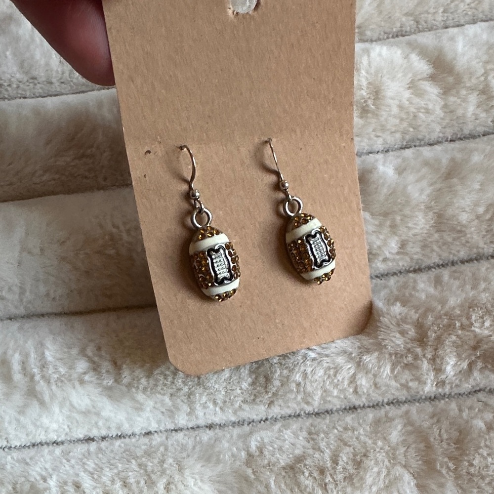Gem football Dangle Earrings